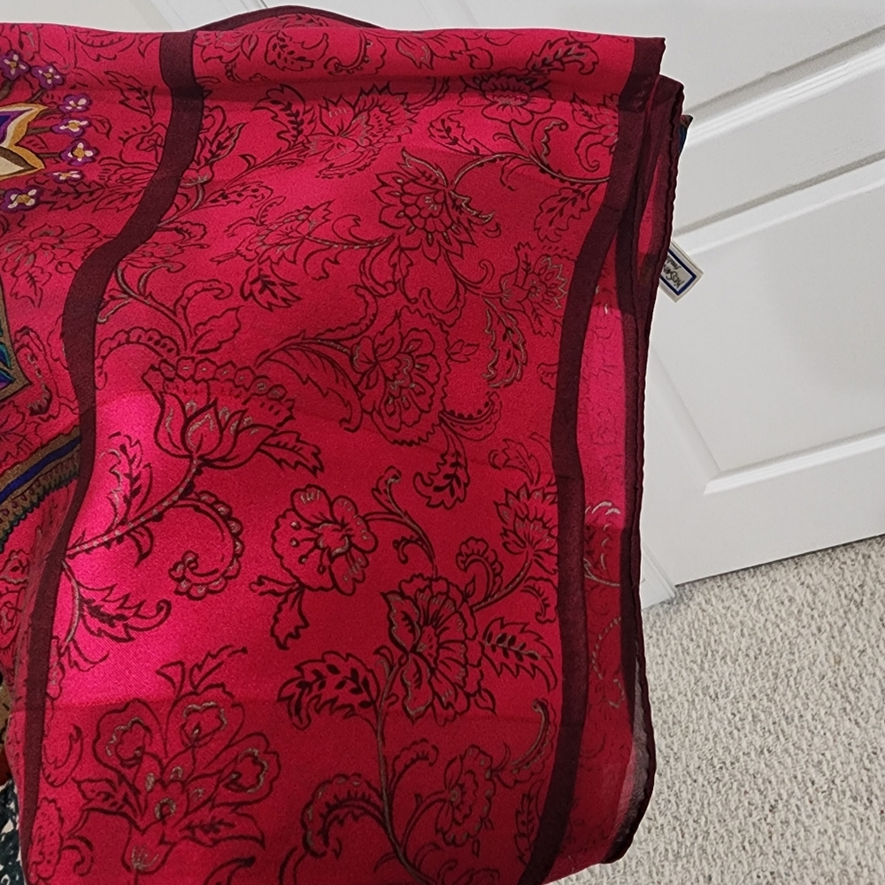 Authentic YSL Large Silk Scarf - Picture 8 of 10